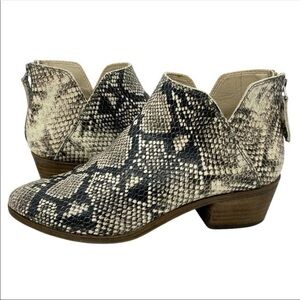 Dolce Vita Karsen Snake Print Boots Ankle Booties